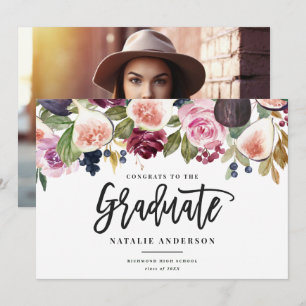 Foto van de roze burgundy afstuderen congraties