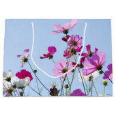 Foto van de roze en de Paarse  Bloem Groot Cadeauzakje (Voorkant)