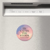 Foto van de roze hemel Hij kalmeert de Bijbelversi Magneet (Insitu (Vaatwasser))