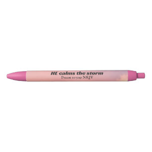 Foto van de roze hemel Hij kalmeert de Bijbelversi Zwarte Inkt Pen