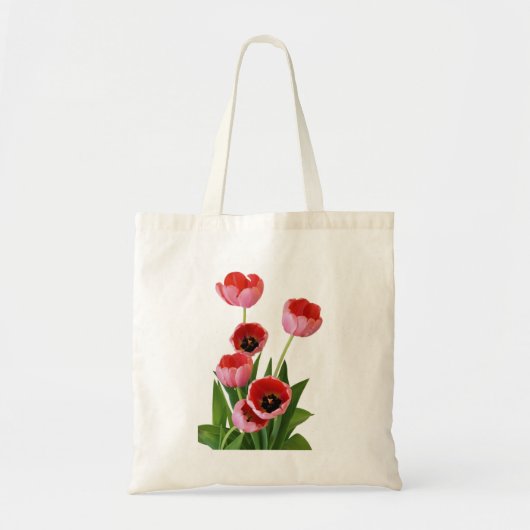 Foto van de roze lentulp Bouquet Tote Bag (Voorkant)
