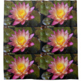 Foto van de roze waterLily Douchegordijn (Voorkant)