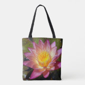 Foto van de roze waterLily Tote Bag (Achterkant)