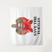 Foto van de schildpadschildpad van het zee op maat wandkleed (Voorkant)