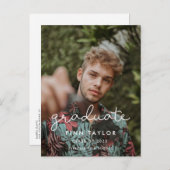 Foto van de scriptgraduatie-partij briefkaart (Voorkant / Achterkant)