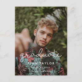 Foto van de scriptgraduatie-partij briefkaart