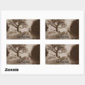 foto van de sneeuwscène in de atmosfeer rechthoekige sticker (Vel)