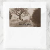 foto van de sneeuwscène in de atmosfeer rechthoekige sticker (Tas)