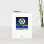 Foto van de Sneeuwvlokken van Aqua dankt de Blauwe Bedankkaart (Achterkant)