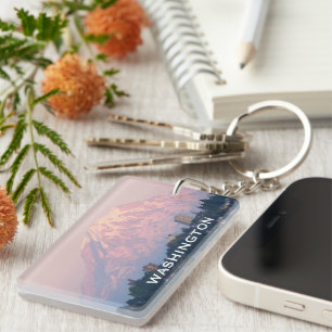 Foto van de State Mount Rainier Sleutelhanger
