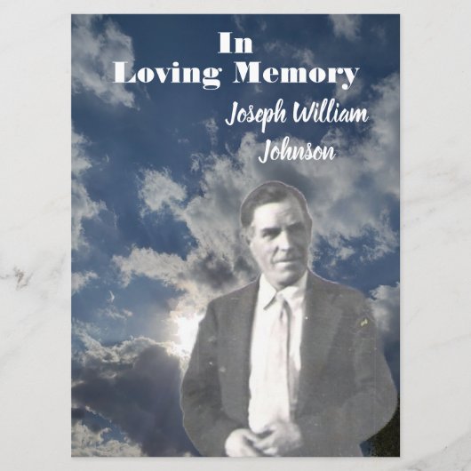 Foto van de Sun and Clouds Memorial Service | cita Programmakaart (Voorkant)