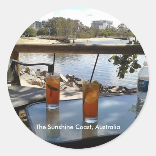 Foto van de Sunshine Coast Australia Ronde Sticker (Voorkant)
