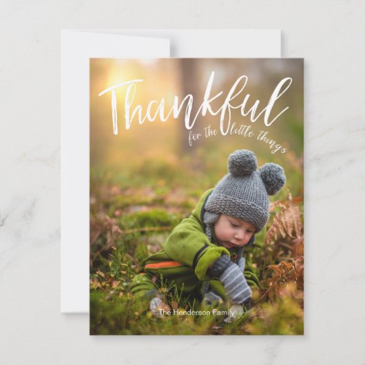 Foto van de Thanksgiving Kleine Dingen Feestdagenkaart (Voorkant)