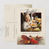 Foto van de Thanksgiving van de Foliage van de Her Briefkaart (Voorkant / Achterkant)