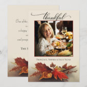 Foto van de Thanksgiving van de Foliage van de Her Feestdagenkaart (Voorkant / Achterkant)