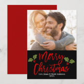 Foto van de Vakantie van het Manuscript van de Feestdagenkaart (Voorkant / Achterkant)