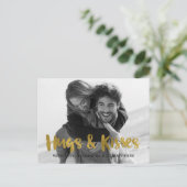 Foto van de Valentijnsdag van de Folie van Feestdagenkaart (Staand voorkant)