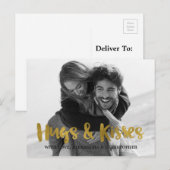 Foto van de Valentijnsdag van de Folie van Feestdagenkaart (Voorkant / Achterkant)