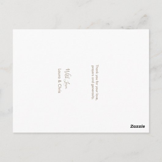 Foto van de Verticale Rugbaby Cristiano Baptisme Briefkaart (Achterkant)