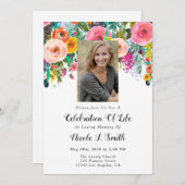 Foto van de viering van het leven kaart (Voorkant / Achterkant)