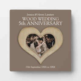 Foto van de vijfde huwelijksdag fotoplaat