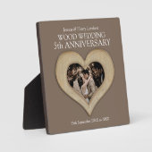 Foto van de vijfde huwelijksdag fotoplaat (Voorkant)