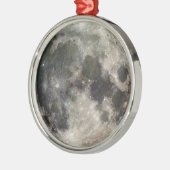 Foto van de volle maan metalen ornament (Links)