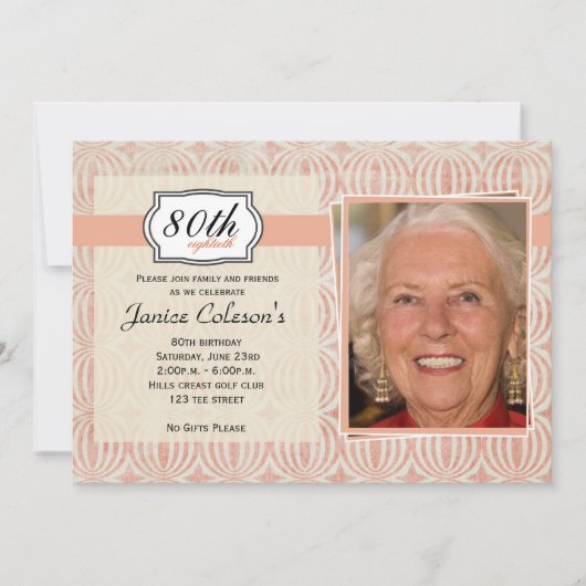 Foto van de Volwassenpartij van de vrouw uitgenodi Kaart (Voorkant)