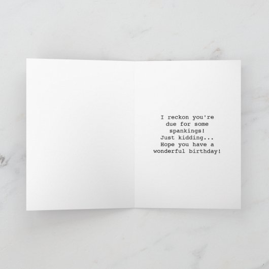  foto van de vrouw Happy Birthday Humor Kaart (Binnen)