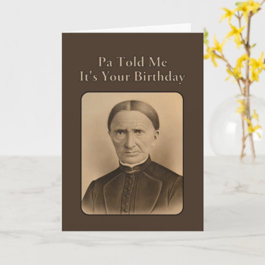  foto van de vrouw Happy Birthday Humor Kaart (Gele Bloem)