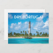 Foto van de vuurtoren van Dry Tortugas Florida Briefkaart (Voorkant / Achterkant)