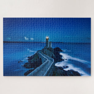 Foto van de vuurtoren van Plouzane op zee Legpuzzel