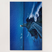 Foto van de vuurtoren van Plouzane op zee Legpuzzel (Verticaal)