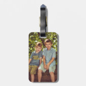 Foto van de Waterverf Flamingo in ruste Bagagelabel (Achterkant verticaal)