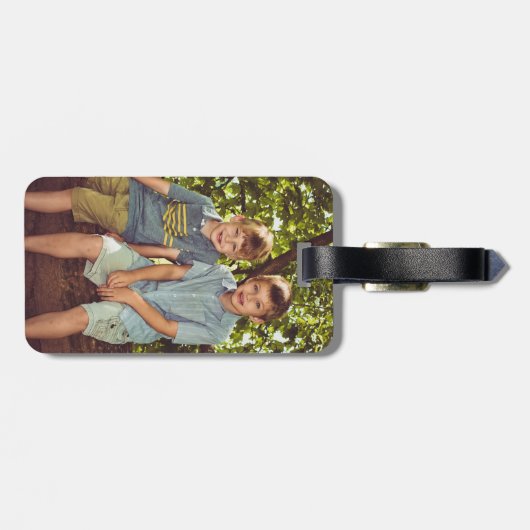 Foto van de Waterverf Flamingo in ruste Bagagelabel (Achterkant horizontaal)