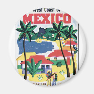 Foto van de westkust van Mexico Colorful Magneet