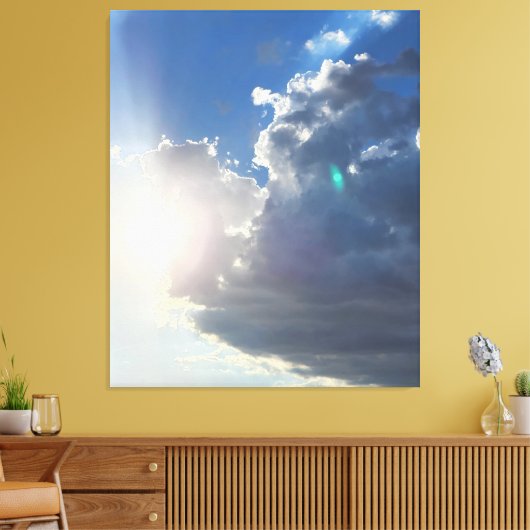 Foto van de wolken canvas afdruk (Insitu (Woonkamer))