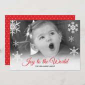 Foto van de World Red Typography Family Feestdagenkaart (Voorkant / Achterkant)