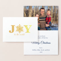 Foto van de World Snowflake Gold Foil Card
