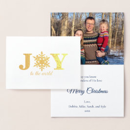 Foto van de World Snowflake Gold Foil Card Folie Kaarten