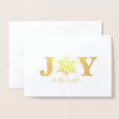 Foto van de World Snowflake Gold Foil Card Folie Kaarten (Voorkant met envelop)