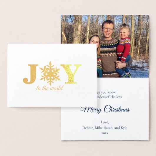 Foto van de World Snowflake Gold Foil Card Folie Kaarten (Display)