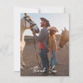 Foto van de Zuidwestelijke Rijk-bruiloft bedankt RSVP Kaartje (Achterkant)