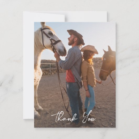 Foto van de Zuidwestelijke Rijk-bruiloft bedankt RSVP Kaartje (Achterkant)