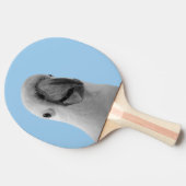 Foto van de zwarte en witte dierlijke kaketoe tafeltennisbatje (Zijkant)