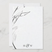 Foto van de zwarte en witte moderne grafische afdr save the date (Achterkant)