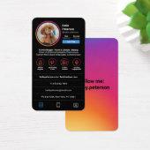 Foto van de zwarte trendy sociale media in de stij visitekaartje (Bureau)