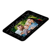 Foto van de zwarte Valentijnsdag van het moderne M Magneet (Linkerzijde)