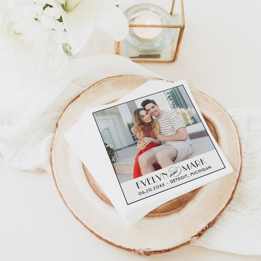  foto van deco Wedding Monogram Servet