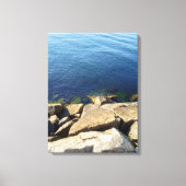 Foto van Deep Blue Atlantic Ocean Rocky Cliff Canvas Afdruk (Voorkant)
